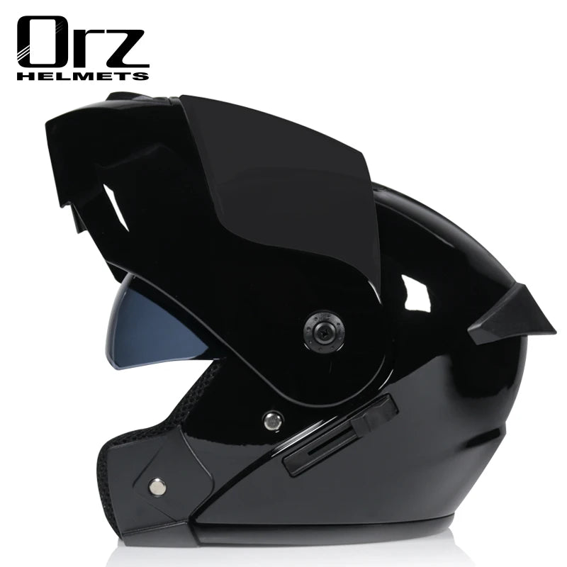 Dual Lens Full Face Motorcycle Helmet - Racing Downhill Motorbike Protective Safety Helmet Gear