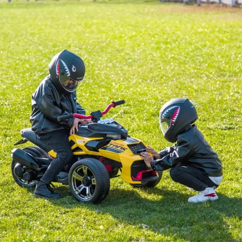 12V Kids 3-Wheel ATV Ride-On Toy – Battery-Powered Electric Vehicle with Lights & Music for Ages 3-8