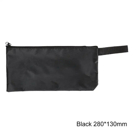 Waterproof Oxford Canvas Tool Bag — 420D Zipper Organizer, Portable Travel Storage Pouch for Tools & Accessories