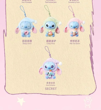 Miniso Disney Stitch Vinyl Blind Box – 'Eat Something Before Sleep' Series Mystery Bag Pendant Toy, Cute Collectible Gift for Adults