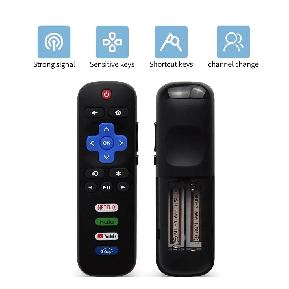 RC280A Replacement Remote for Roku TV, Compatible with TCL, Hisense, Onn, Philips (Not for Stick or Box)