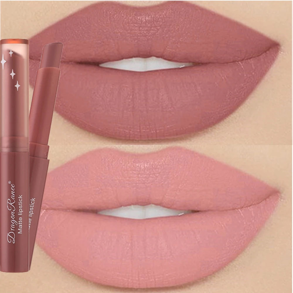 Nude Matte Waterproof Lipstick – Long-Lasting Velvet Red Lipsticks for Women, Non-Fading Lip Makeup