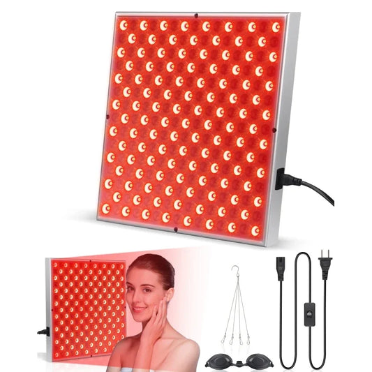 45W LED Red Light Therapy Panel – 225 LED Lamp for Anti-Aging Facial Skin Care, Body Pain Relief & Physical Therapy