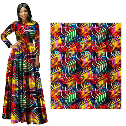Veritable African Ankara Wax Fabric - 6 Yards Batik Polyester Textile for Dresses, Sewing & DIY Crafts