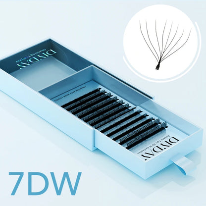 DIYDAY W Shape Eyelash Extensions 3D–8D – Premade W-Shaped Individual Faux Mink Lashes