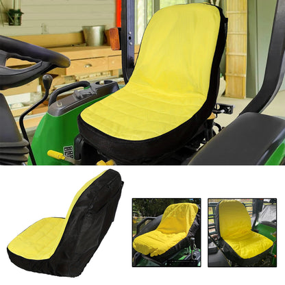 Riding Lawn Mower Cushioned Seat Cover LP92334, Weatherproof Oxford 300 Tractor Seat Protector for John Deere Mower & Gator Seats up to 18"