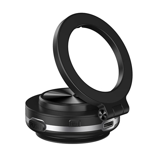 Car Phone Holder Magnetic Mount - 360° Rotating with Strong Vacuum Adsorption, Compatible with iPhone 12-16 Pro Max