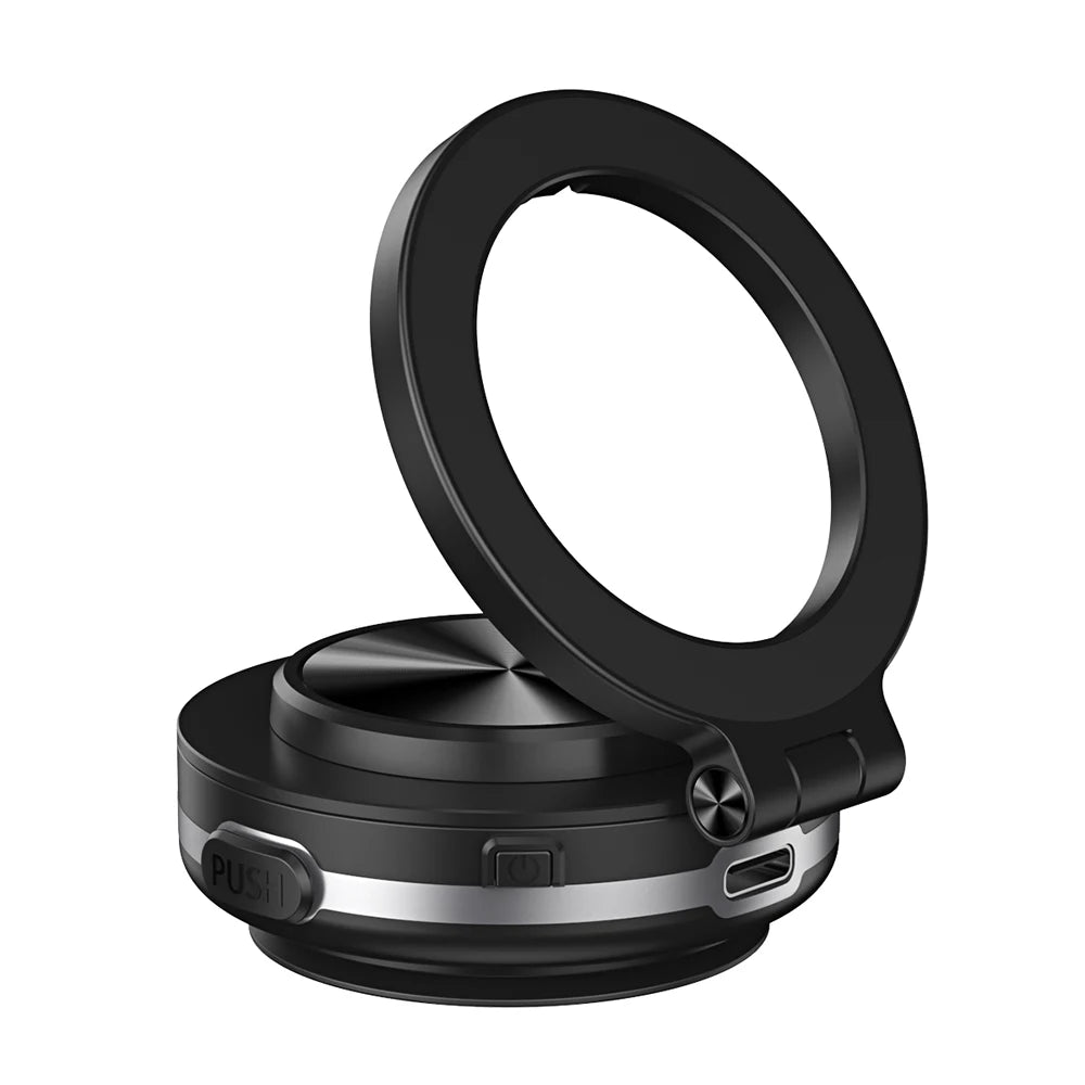 Car Phone Holder Magnetic Mount - 360° Rotating with Strong Vacuum Adsorption, Compatible with iPhone 12-16 Pro Max