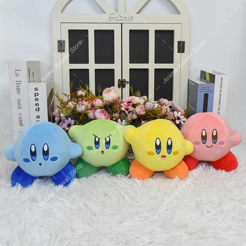 4 Styles Kirby Plush Doll – Pink, Yellow & Green Anime Stuffed Toy for Kids’ Christmas & Birthday Gifts