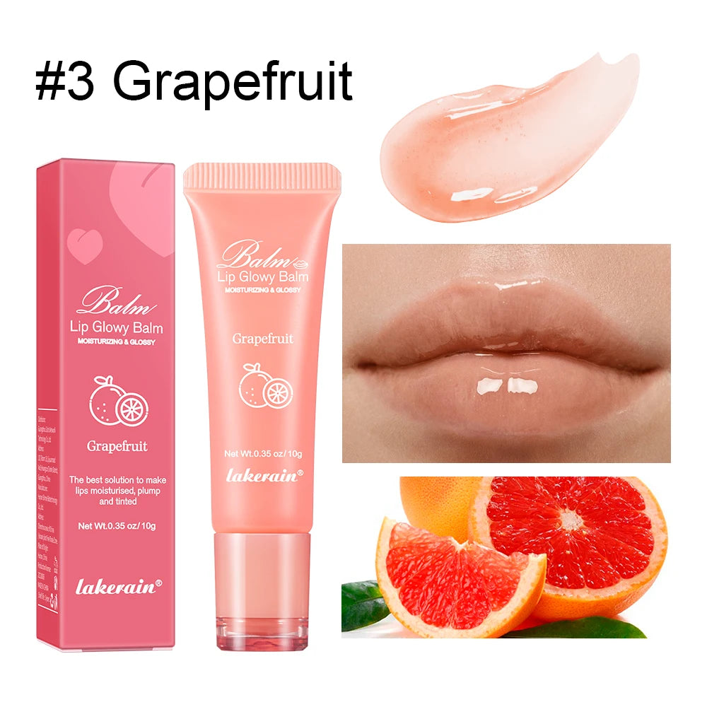Moisturizing Lip Glow Balm - Hydrating Liquid Lip Gel Mask for Smooth Plump Lips, Dead Skin Removal & Lip Line Care 10g