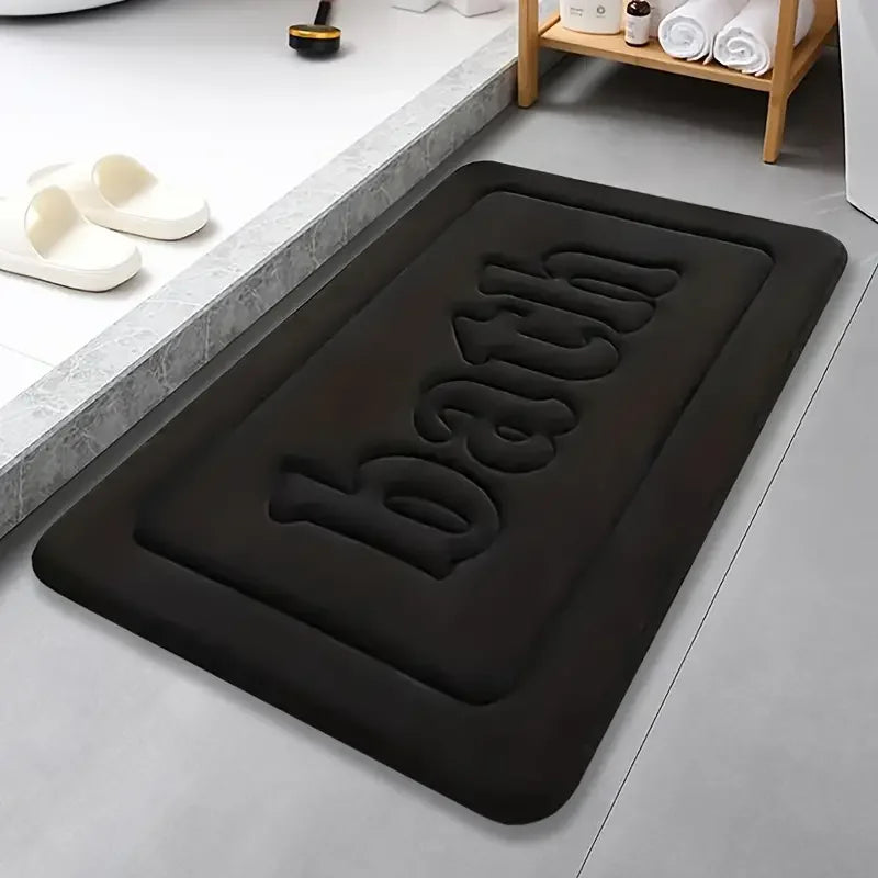 Soft Anti-Slip Bathroom Floor Mat – 1.2cm Thick Water-Absorbing Flannel Door Mat, Home Decoration