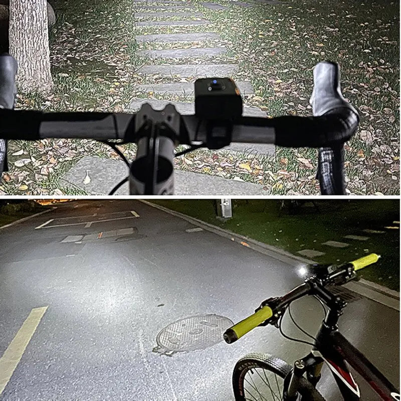 LED Bicycle Front Light - Type-C Rechargeable MTB Road Bike Headlamp, Easy-Install Cycling Accessory