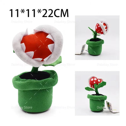 Hot Game Mario Plush Toy — Piranha Plant & Ice Fire Flower Soft Stuffed Doll for Kids Fans Gift