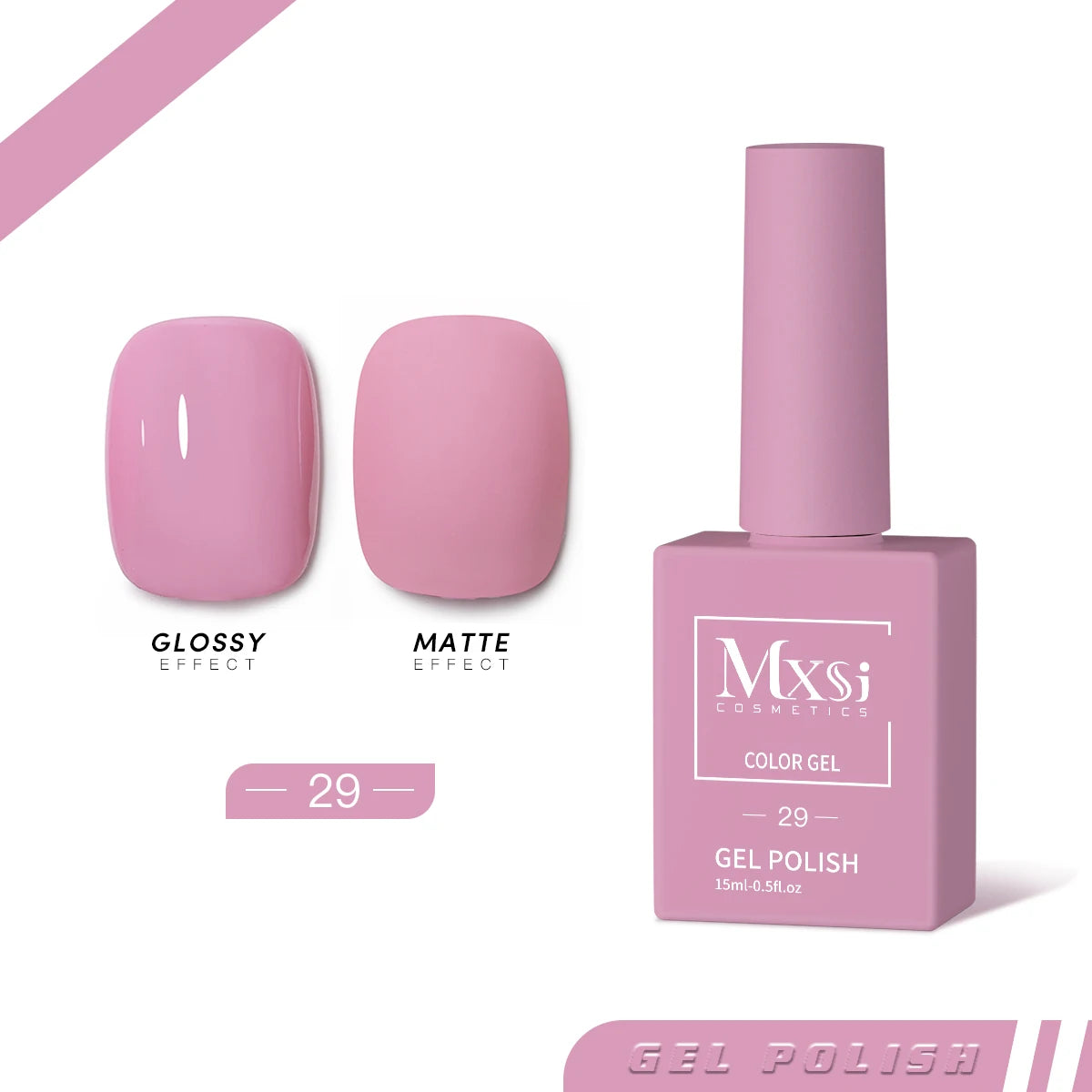 Mxsi 15ml Gel Nail Polish - Neon Brown, Royal Blue, Red, Green & Nude UV Gel Lacquer Colors for Nail Art
