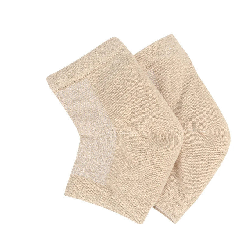 Silicone Heel Socks Foot Care - Moisturizing Gel Heel Protectors for Cracked Dry Feet, Pain Relief & Plantar Support