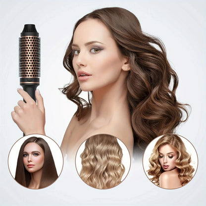 Electric Hair Curler & Straightener Hot Comb Brush – Professional Anti-Scald Thermal Styling Tool Valentine Gift Hair Tool