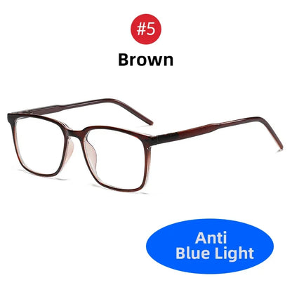 2024 Trending TR90 Blue Light Blocking Glasses – Matte Black Gaming Eyewear for Men & Women, Transparent Fashion Frame