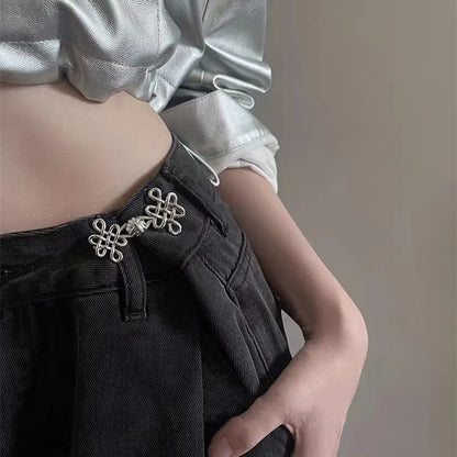Knot Waist Buckle - Detachable Non-Sew Waist Tightening Accessory