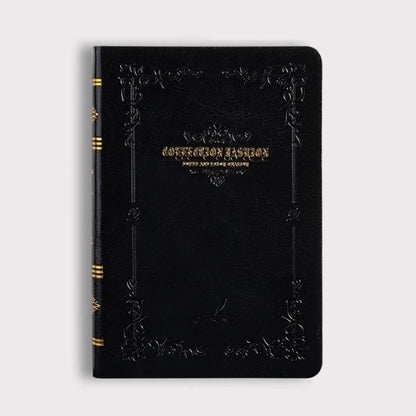 A6/A7 Vintage Hot Gold Printed Notebook – Cute Compact PU Leather Pocket Diary, Hard Shell School & Office Supplies