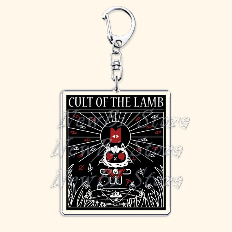 Funny Dark Video Game Sheep Keychain – Cute Lamb & Goat Bag Accessory Gamer Gift