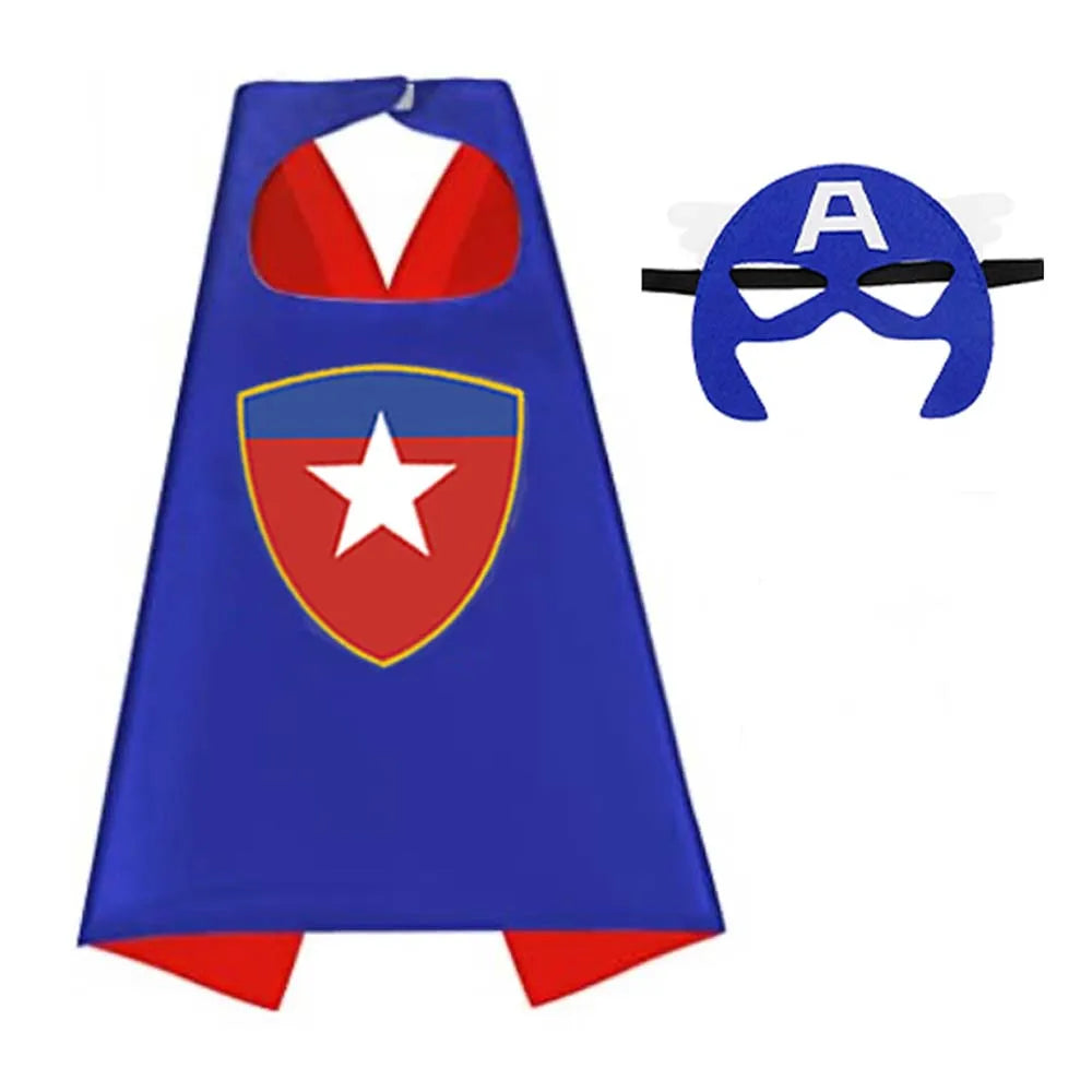 Superhero Capes for Boys & Girls – Cartoon Dress-Up Costume Cloak for Birthday, Halloween & Easter Party