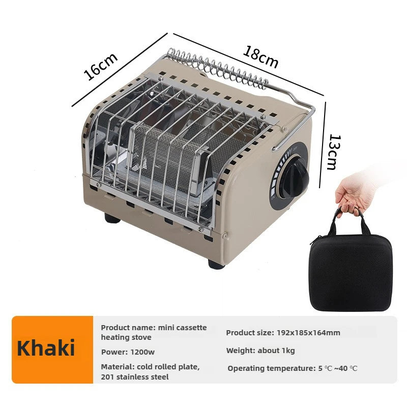Portable Outdoor Camping Gas Heater - Mini Heating Stove for Fishing, Car Trips & Winter Camping
