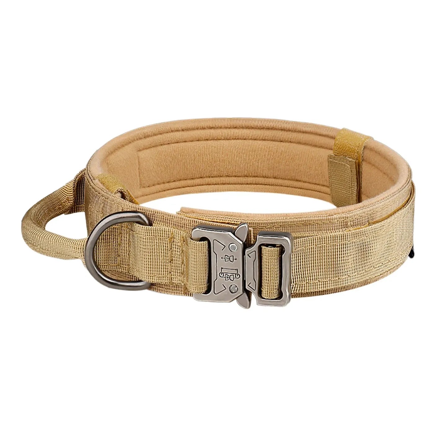 Outdoor Tactical Nylon Dog Collar with Metal Buckle – Breathable Training Collar for Medium & Large Dogs