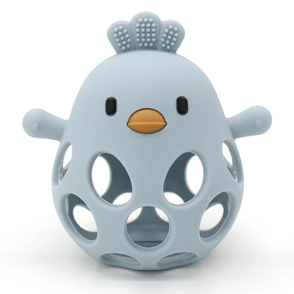 Baby Chick Silicone Teether - Cartoon Hollow Chewing Toy for Infant Teething Training & Care