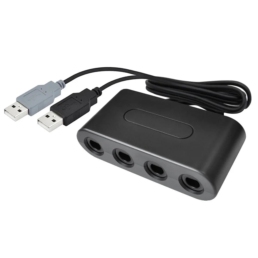 4-Port GameCube Controller Adapter – USB Converter for Nintendo Switch, Wii U, PC, and NGC – Star Fighting Game Support