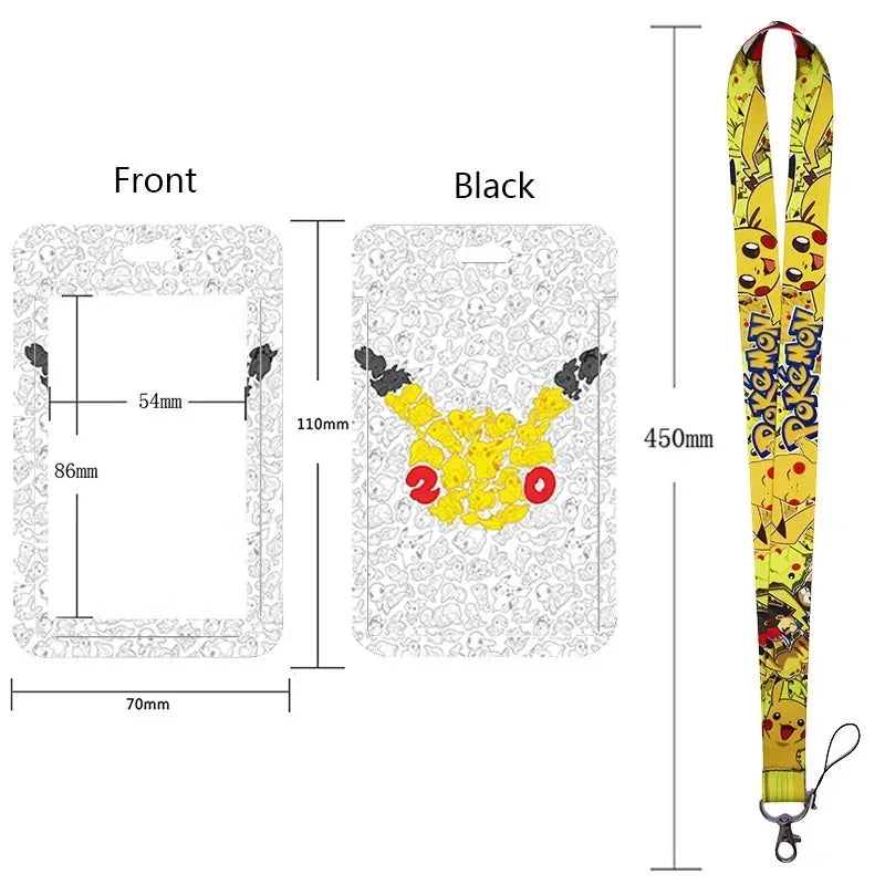 Pikachu Neck Strap Lanyard for Keys – ID Badge Holder, Keychain, Key Rings, Fashion Accessory Gift