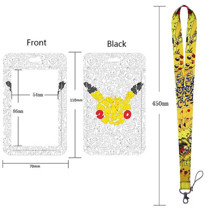 Pikachu Neck Strap Lanyard for Keys – ID Badge Holder, Keychain, Key Rings, Fashion Accessory Gift
