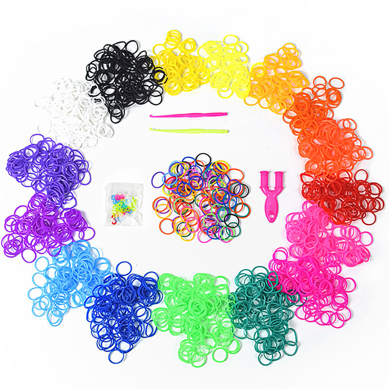 600 Colorful Rubber Loom Bands – DIY Elastic Bracelet Kit for Kids & Women Crafting