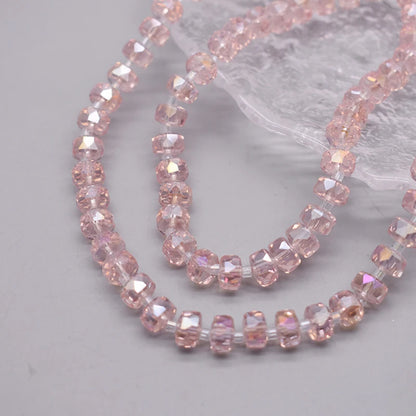 8mm Crystal Glass Beads Set - 30PCS Color Wheel Faceted Round Loose Beads for DIY Jewelry Making & Bracelets