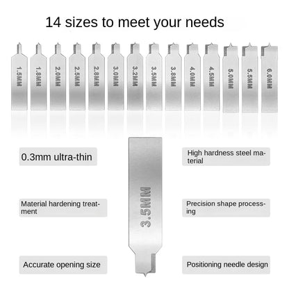 MS108 Flat Bottom Hole Drilling Tool Set with Handle – Etched Sheet Craft Knife for Model Building & DIY Military Kits