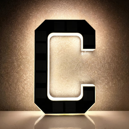 Solar LED House Number Light - Waterproof Light-Up Address Sign for Outdoor Home Decor