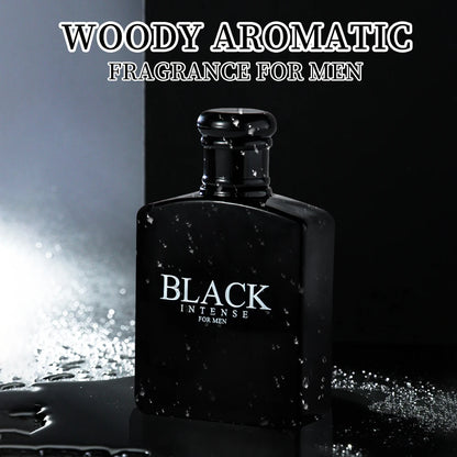 BLACK CHARM Eau de Parfum for Men – 3.4oz/100ml Woody Aromatic Fragrance, Fruit & Floral Notes