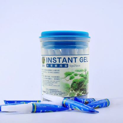 50-5Pcs Fish Tank Moss Glue for Aquatic Plants, Driftwood & Underwater Landscaping - Aquarium Water Grass Gel