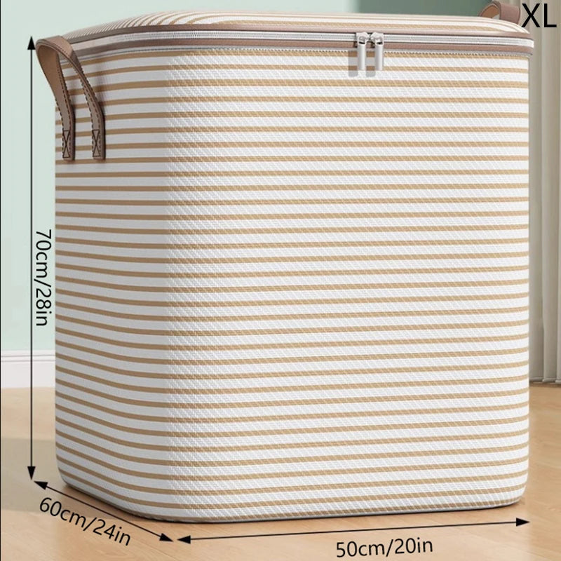 Large Capacity Non-Woven Storage Bag – Household Closet Organizer for Quilts, Clothes & Toys, Foldable Wardrobe Storage Solution