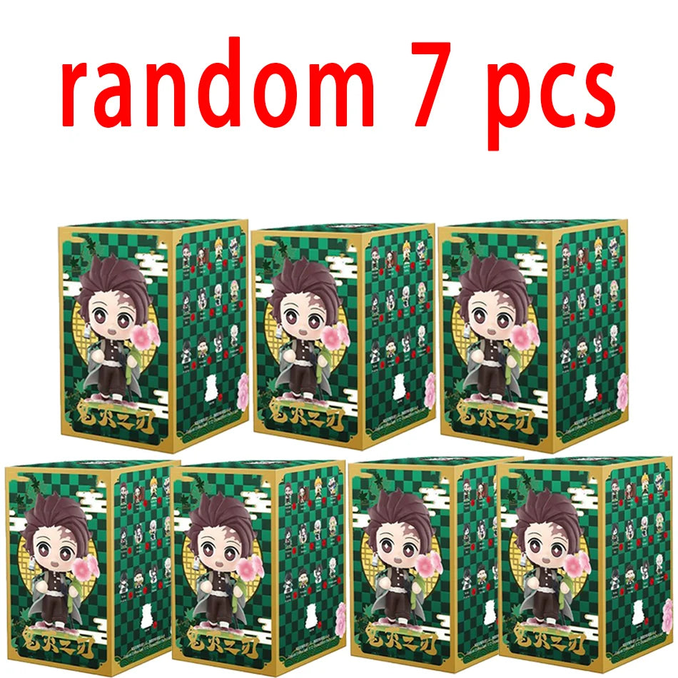 Anime Demon Slayer Blind Box Figures — 1-12pcs Tanjiro & Nezuko PVC Model Ornaments, Kids Christmas & Halloween Gift