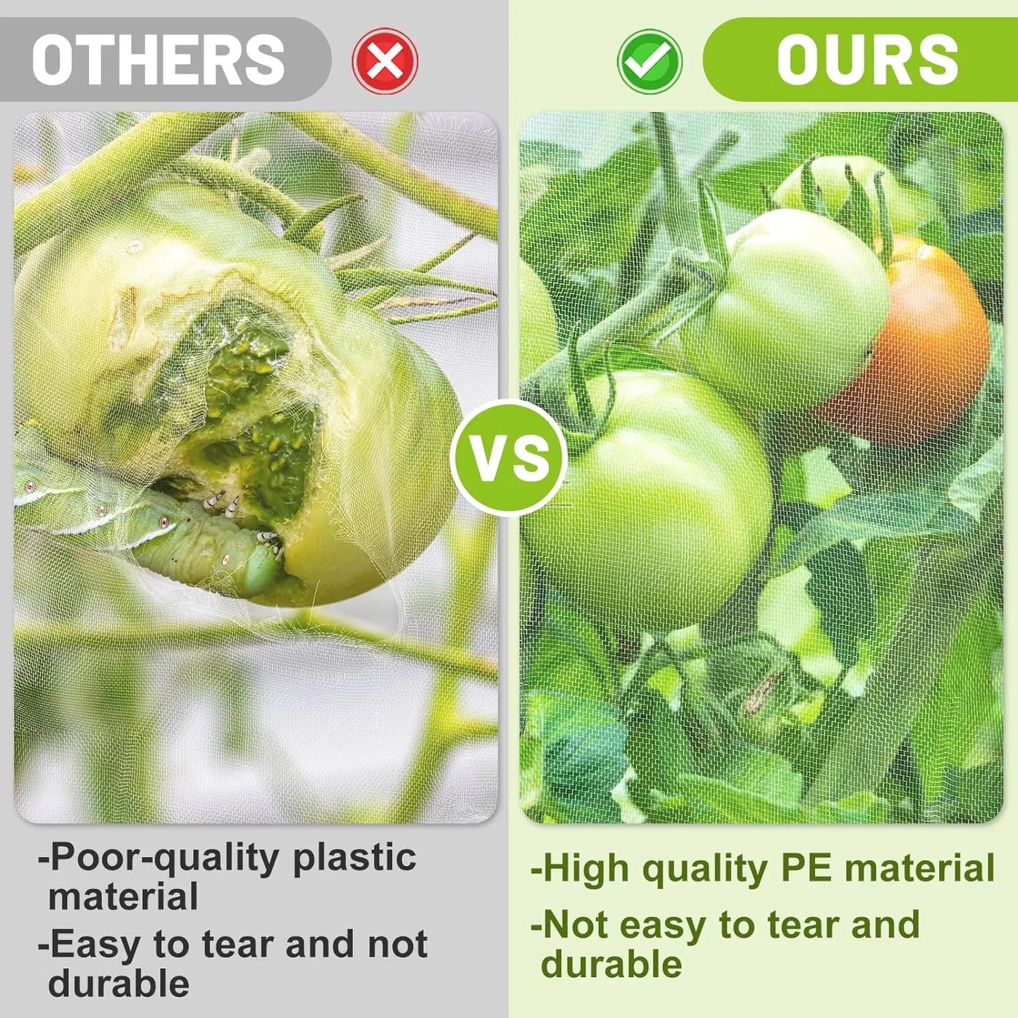 Garden Insect Protection Net – Plant & Vegetable Care Cover for Tomato, Pepper, Fruit, Pest & Bird Control