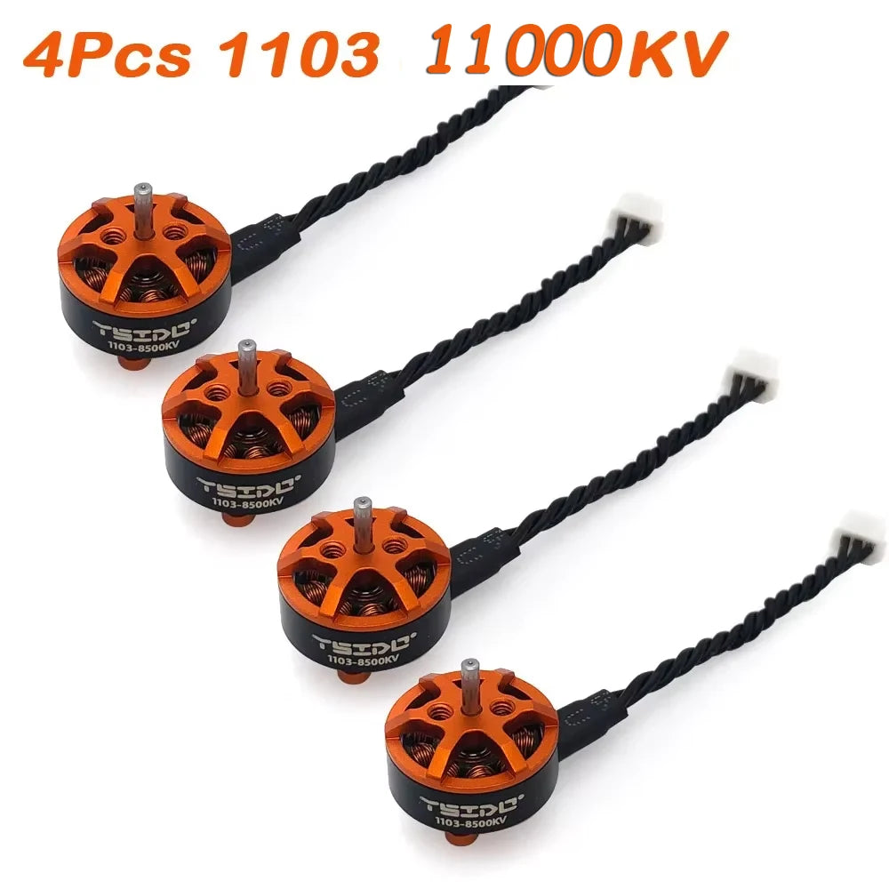 YSIDO 4PCS Brushless Motors for RC Drones - 1103 to 1604 Motor Series for FPV Racing Quads, Fixed-Wing Aircraft, and RC Quadcopter Accessories