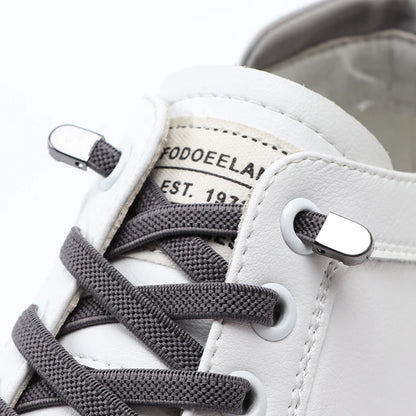 No-Tie Elastic Shoelaces – One Size Fits All Sneakers for Adults & Kids, Flat Tieless Shoestrings