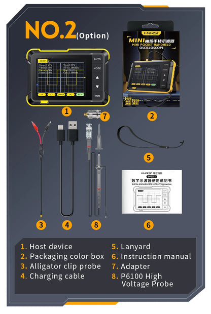 FNIRSI DSO510 DSO152 DSO153 Mini Handheld Digital Oscilloscope | 2-in-1, 48MS/s, 10MHz Bandwidth for Electronic Repair