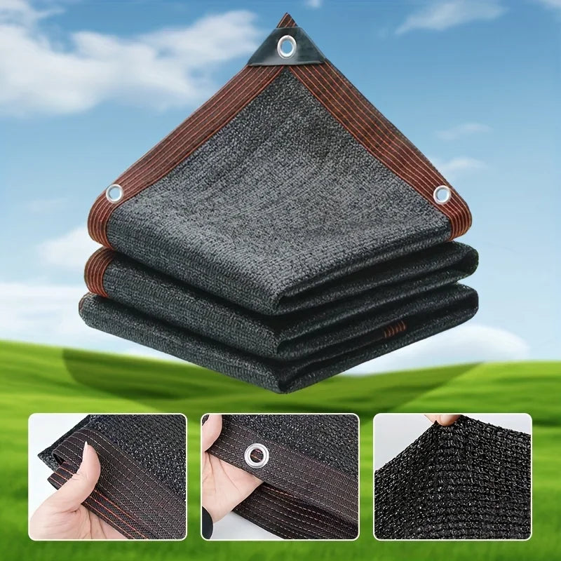 Large Area Black Shade Cloth with Grommets – 90% Sun Shade Netting for Patio, Balcony, Pergola, Greenhouse & Chicken Coop Protection Cover