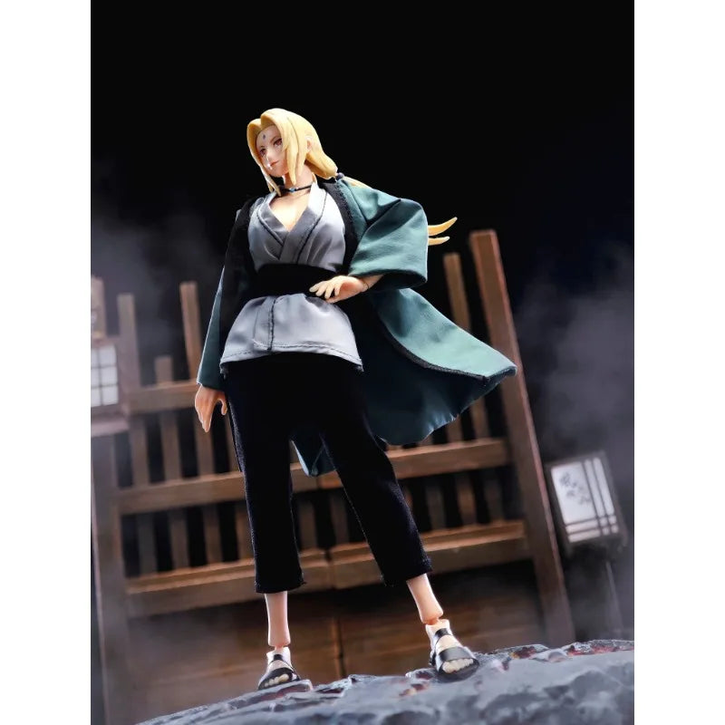 Naruto Anime Figure Accessories - 1/12 Scale Mini Robe, Skirt and Bamboo Hat for SHF Action Figures