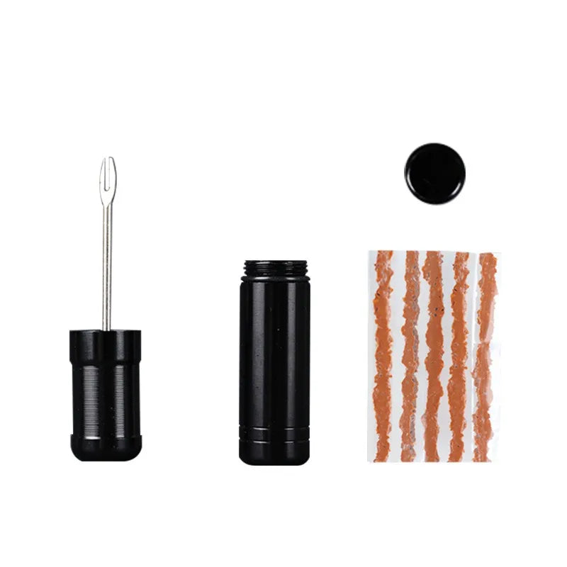 Bike Tubeless Tire Repair Kit — Slug Plug Stopper with Rubber Bacon Strips & Insertion Tool for MTB & Road Bikes