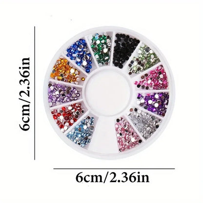 Nail Art Rhinestone Gems - Glitter Crystal Beads Manicure Decoration Accessories for Professional Nail Design