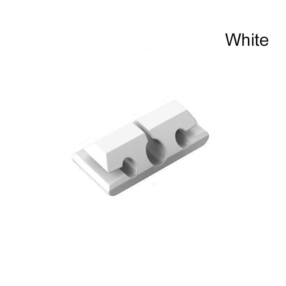 Silicone Cable Holder Organizer - Flexible Cord Management Clips for USB Wires, Earphones, Mouse & Keyboard Cables