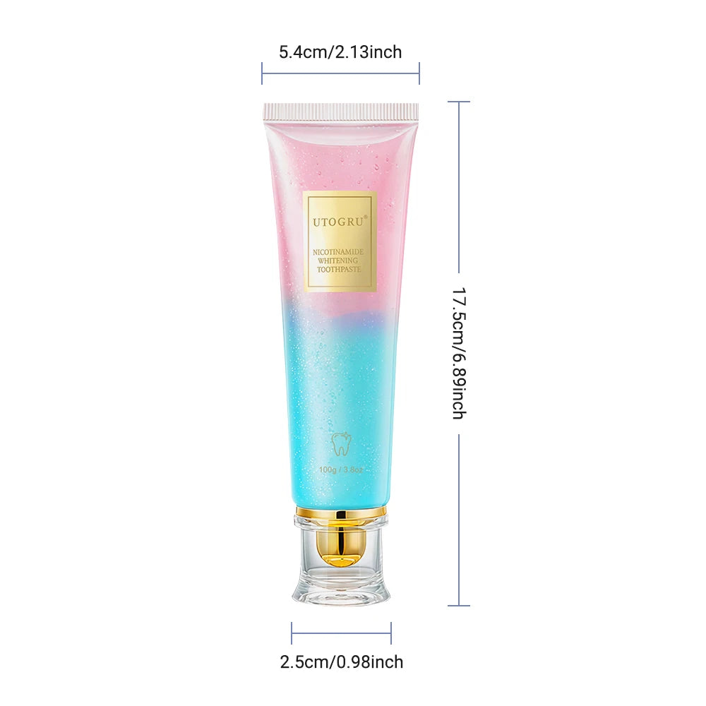 100g Niacinamide Whitening Toothpaste – Stain Removal & Fresh Breath for Men and Women