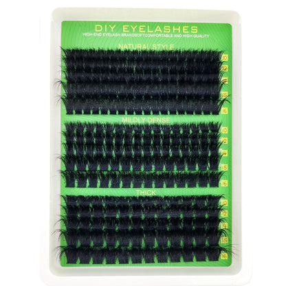 Fluffy Mink Eyelash Extensions - Handmade 5D to 200D Natural Curl Lash Clusters for Beauty Makeup Style